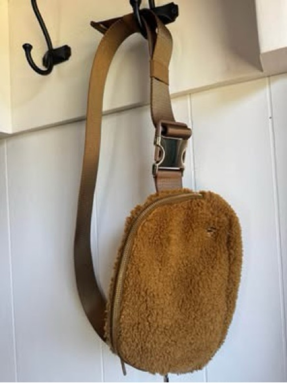 lululemon belt bag Teddy Fleece Crossbody Bag in Brown